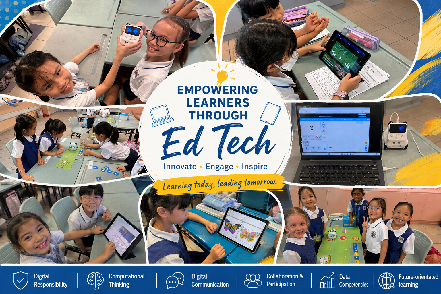 Collage of photos Ed Tech programmes